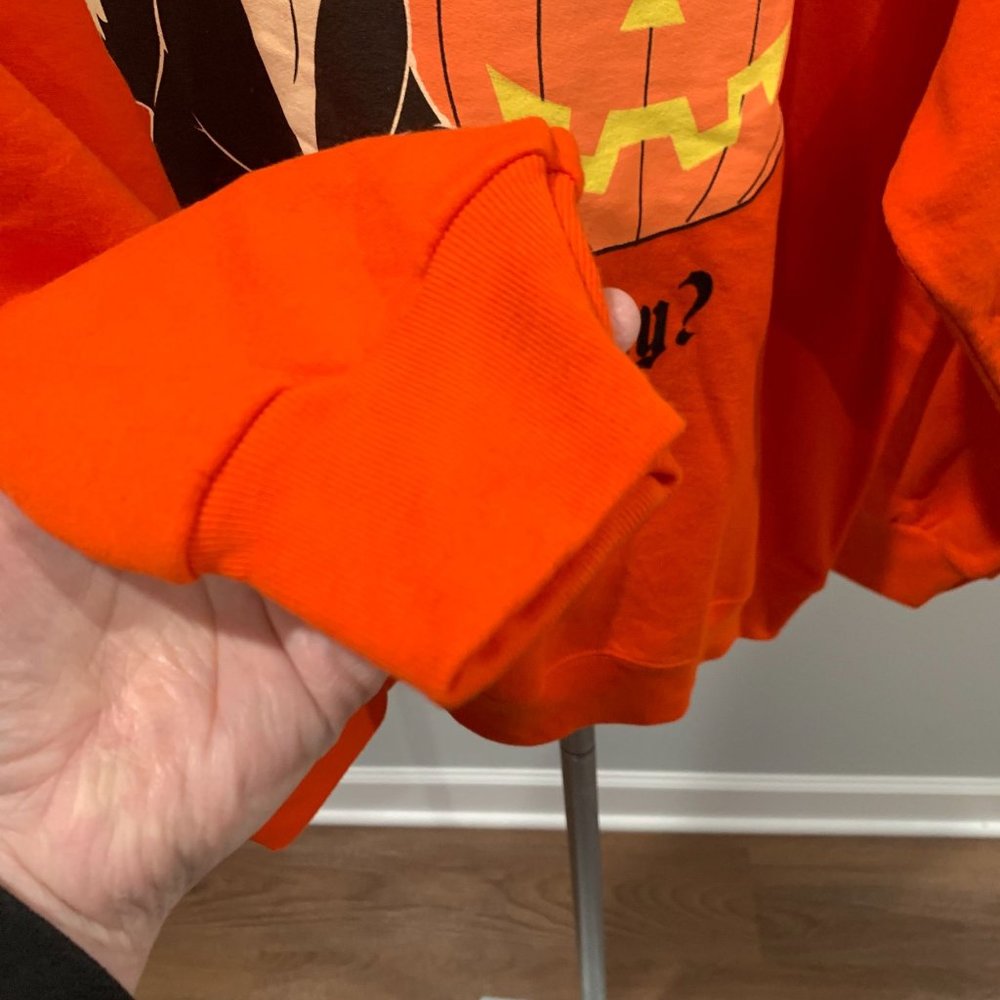 Vintage Looney Tunes Penelope Cat Orange Halloween Glow The Dark Sweater XL NWT - Picture 9 of 9